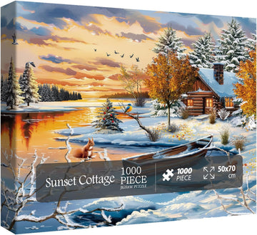 Sunset cottage puzzle puzzle 1000 pezzi